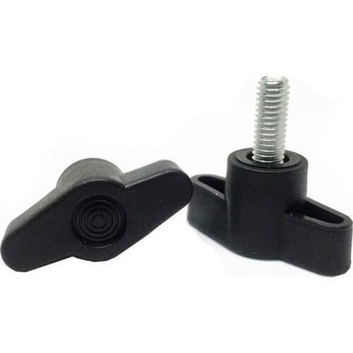 10PCS/LOT Black Nylon Plastic Z Head Handle M8 Thread Length 16/20/25/30/40/50mm Thumb Screw Plastic Handle Screw Bolts