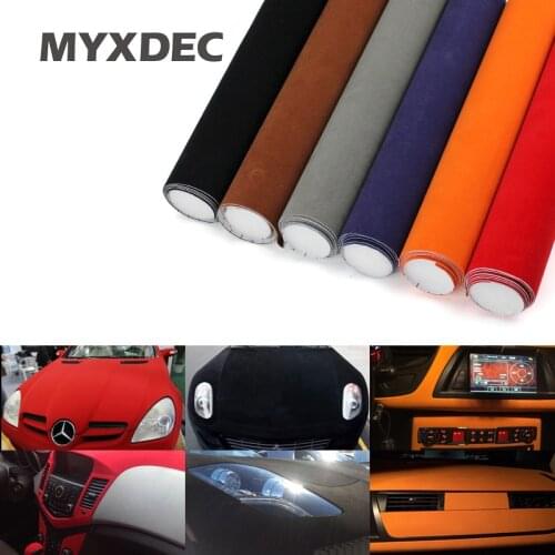 100*30CM 8 Colors Velvet Fabric Velvet Film Suede Film Car Sticker With Bubble Car Interior Sticker Car Body Decoration Sticker