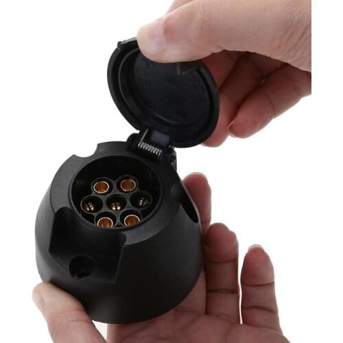 12V 7 Pin Plastic Trailer Towing Electrics Plug Towbar Socket Car Plug Socket Wiring Connector Adapter Car Accessories
