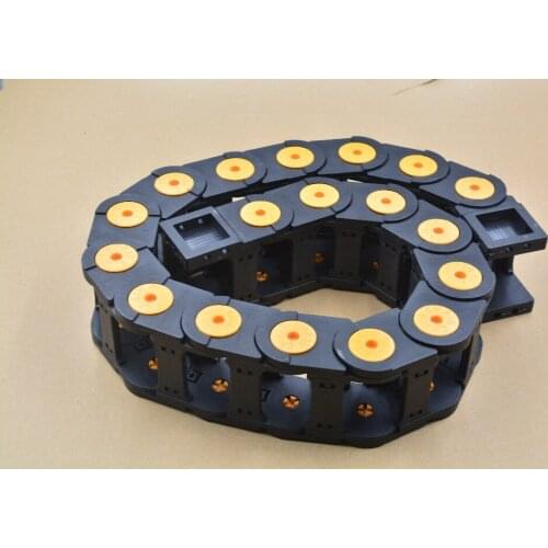 35x100 Drag Chain Transmission Plastic Machine Cable Wire Carrier with end connectors for CNC Router Machine Tool length 1000mm