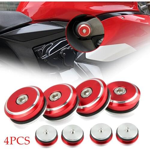 4PCS For Ducati 899 959 1199 1299 Panigale V4 S 2012-2018 Motorcycle Frame Plugs Cap Frame Hole Cover Frame Insert Plug Caps
