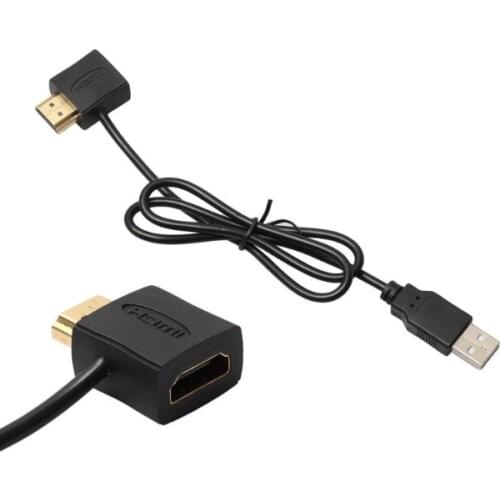 50CM USB 2.0 HDMI Male To Female Adapter Extender Power Supply Connector Cable for 1080P HDTV Male Cable