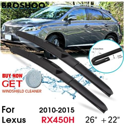 Car Wiper Blade Front Window Windscreen Windshield Wiper Blades J hook Auto Accessories For Lexus RX450H 26"+22" 2010-2015