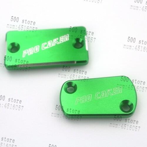 Free Shipping CNC Front & Rear Oil Fluid Brake Reservoir Cap Cover Fit KAWASAKI KX250F KX125 KX250 KX450F KLX450R Motorcycle