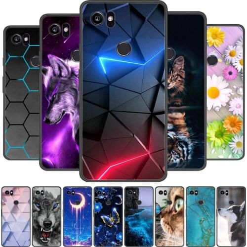 For Google Pixel 2 XL Case Soft Silicone TPU Cool Wolf Painted Phone Back Cover For Google Pixel2 Pixel 2 XL 2XL Case Coque