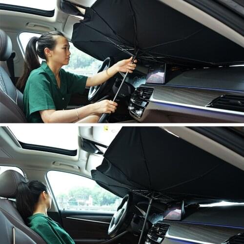 Car Windshield Cover UV Protection Sun Shade Front Window Interior Protection Folding umbrella