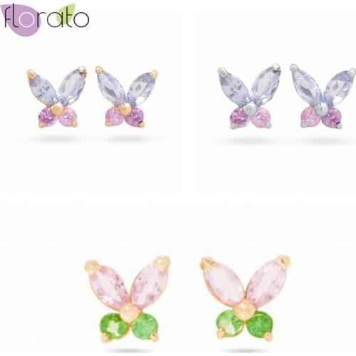 Exquisite Butterfly Stud Earrings 925 Sterling Silver Ear Needle Minimalism For Women Fashion Accessory For Ladies Birthday Gift