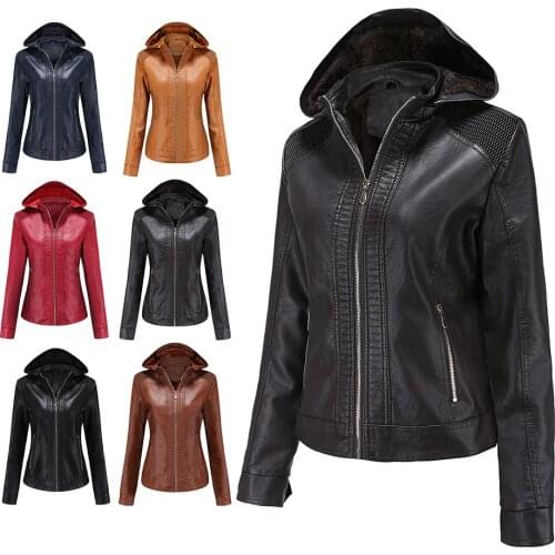 KUCLUT Womens Winter Leather Jackets