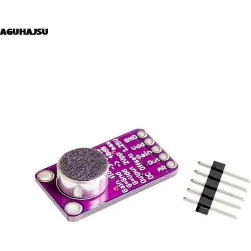 MAX9814 Microphone AGC Amplifier Board Module Auto Gain Control for Arduino Programmable Attack and Release Ratio Low THD
