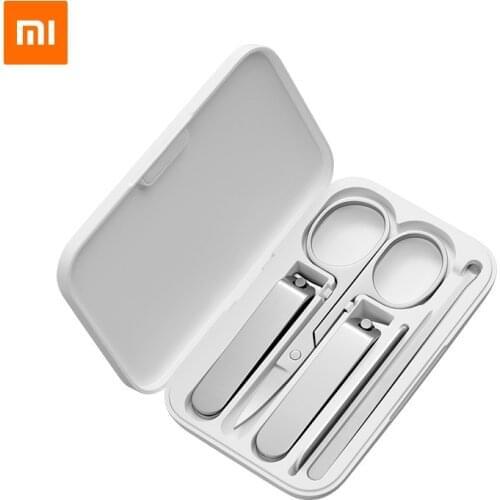 Original Xiaomi Mijia Stainless Steel Nail Portable Clippers Set Trimmer Pedicure Care Nail File 5pcs Scissors Tool