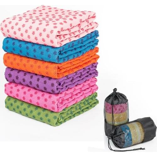 183*63cm Non Slip Yoga Towel Blanket Fitness Mat Odor Free Sweat Absorbent Yoga Mat Towel For Fitness Exercise Pilates Training