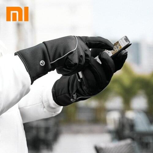 Original Xiaomi Qimian Capacitive Gloves touch screen glove for men and women Waterproof with Reflective Strip for night