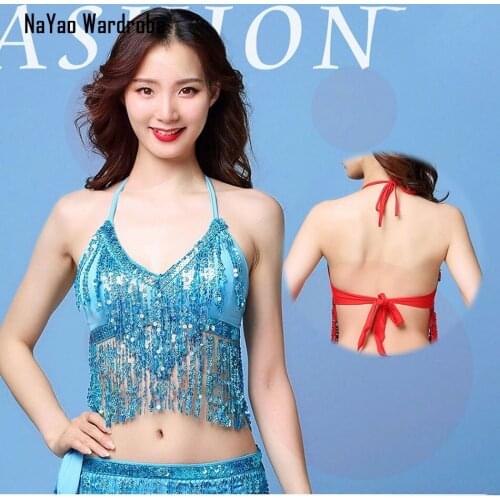 Bare Shoulder Fringe Sexy Bare Back Latin Dance Tops Tassel Stage Performance Dancing Costume Women Latin Dance Dress L49-2