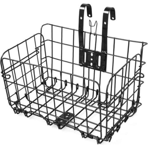 Mountain Bike Folding Basket Spring Folding Basket Folding Road Bicycle Basket Wire Mesh Bicycle Accessories