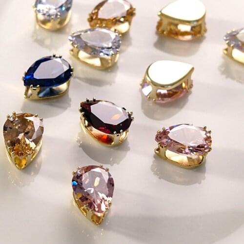 Super flash Hand stitch crystal Zircon Claw drill Golden Claw alloy With copper base Fancy diamond diy apparel shoe cap design