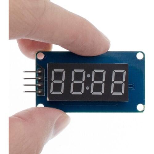 TM1637 4 Bits Digital LED Display Module For arduino 7 Segment 0.36Inch Clock RED Anode Tube Four Serial Driver Board Pack