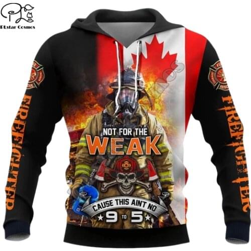 Men Unisex Firefighter Canada printed 3d hoodies Unisex Firemen Sweatshirts women Pullover jacket tracksuit pullover Coat 05