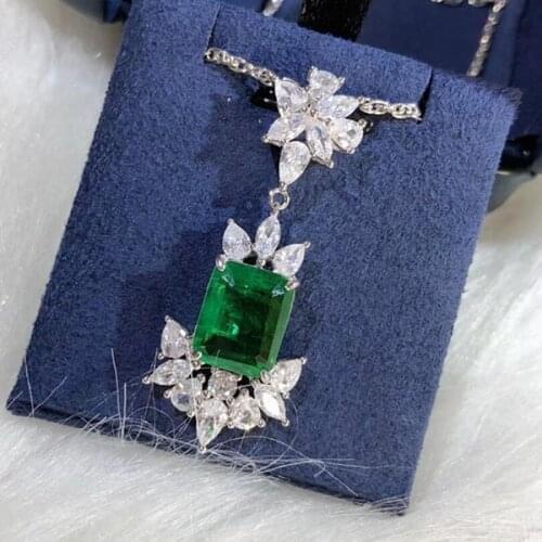 Designer Fashion 925 Sterling Silver Jewelry 3A Cubic Zirconia Party Necklace