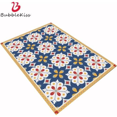 Bubble Kiss Rugs And Carpets For Home Living Room Vintage American Denim Blue White Carpet Nordic Area Rugs For Bedroom Decor
