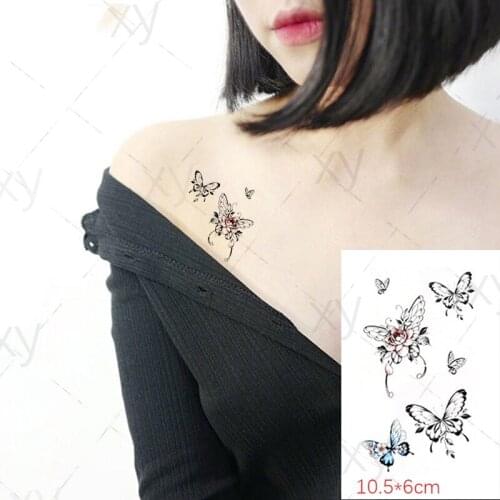 Waterproof Temporary Tattoo Sticker Butterfly Peony Scorpion Animal Fake Tatto Arm Leg Wrist Foot Hand for Girl Men Women Kids
