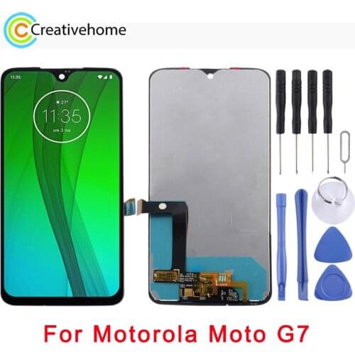 LCD Screen and Digitizer Full Assembly for Motorola Moto G7 Plus(Black)
