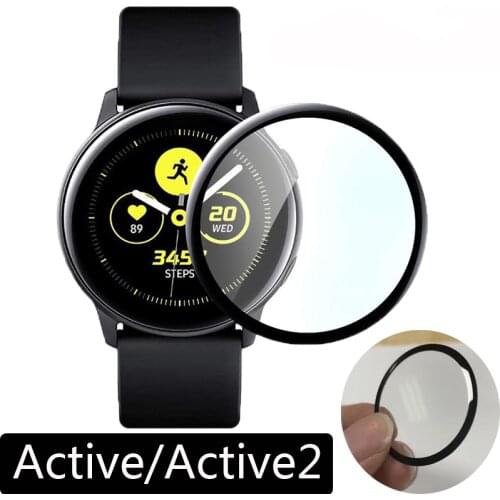 20D Screen Protectors Film Soft For Samsung Galaxy Watch Active 2 40mm 44mm Full Cover Curved Edge Protective Scratch Resistant
