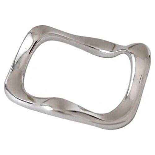 ZEMIOR S925 Sterling Silver Irregular Wave Pattern Closed Design Rings For Women Fashion Jewelry Best Selling Christmas Day