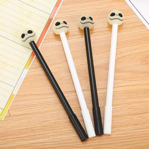 1pc Silicone Head Pen Cartoon Funny Expression Gel Pen Student Office School Supplies Black Signature Pen Creative Stationery