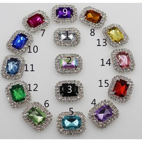 New 10pc 22*27mm Rhinestone Flat back crystal decorate button Jewelry Accessory Wedding Party hair flower center scrapbooking