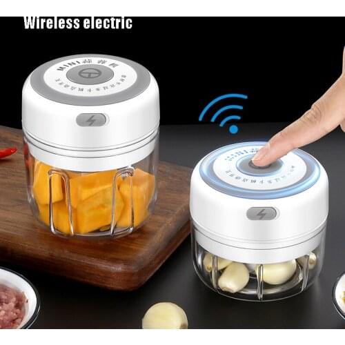 100/250ml Mini Electric Garlic Masher USB Wireless Multifunction Mincer Vegetable Chili Meat Grinder Food Chopper Kitchen Tools