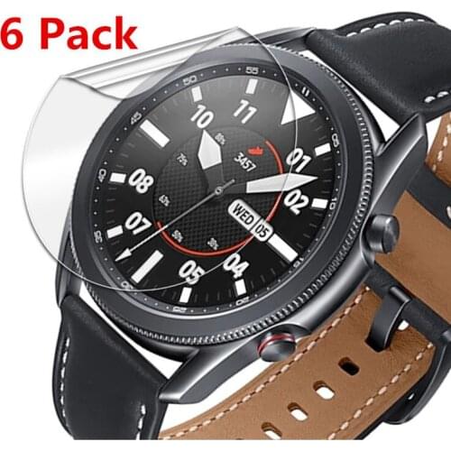 6 Pack) Soft Screen Protector For Samsung Galaxy Watch 3 Smartwatch Film for Samsung Galaxy Watch 3 41MM 45MM Cover Film