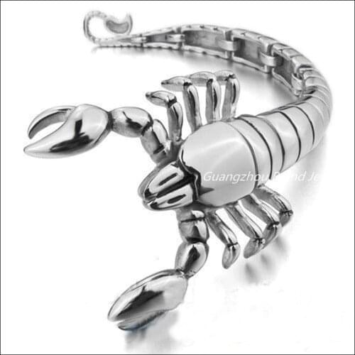 9.25"Quality 316L Stainless Steel Silver color Crab Jewelry Mens Bracelet Bangle Christmas Gift Perfect Technology High Quality