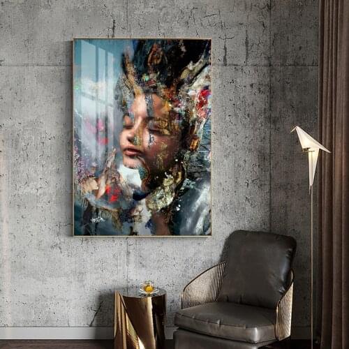 Abstract Girls Graffiti Art Canvas Paintings Modern Street Art Posters And Prints Watercolor African Woman Pictures Wall Decor