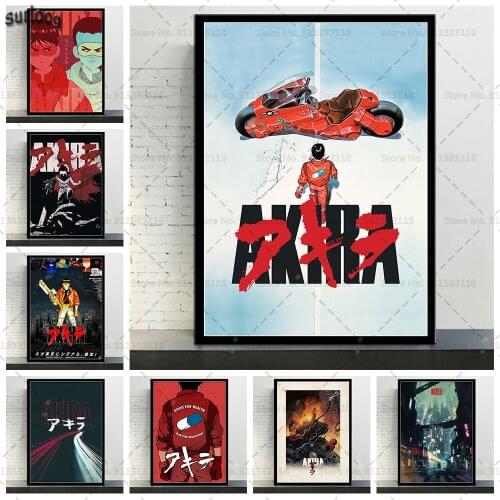 Akira Red Fighting Hot Classic Anime Poster Prints Wall Art Canvas Painting Posters Picture for Living Room Home Decoration