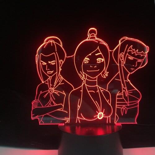 Avatar The Last Airbender Acrylic Led Night Light for Kids Birthday Gift Child Bedroom Decor Nightlight Ty Lee 3d Lamp