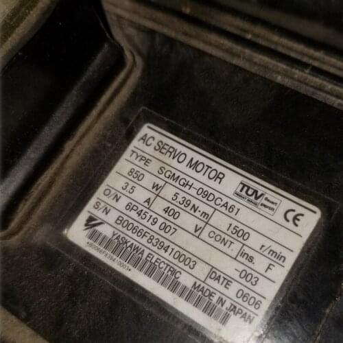 Used Tested Working SGMGH-09DCA61 400V AC Servo Motor