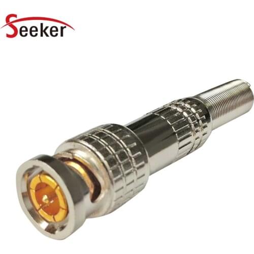 Free Shipping Solder Less Copper Core Twist Spring BNC Connector Jack For Coaxial RG59 CCTV Camera 100pcs/lot