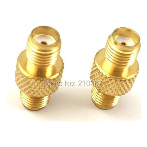 Free Shipping 10pcs Sma Female to Sma Female Jack RF Antenna Connector Goldplated Straight Adaptor