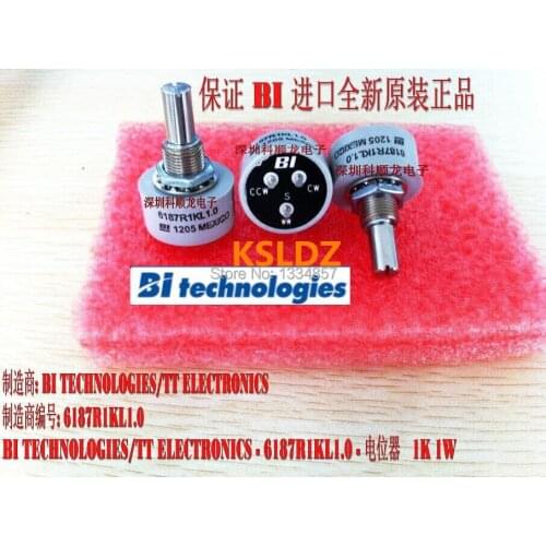 BI TECHNOLOGIES/TT ELECTRONICS 6187R1KL1.0LF 6187R1KL1.0 Precision Potentiometers 1KOHM, 2W original New
