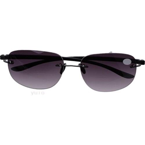 Outdoor Rimless Fishing Bifocal Reading Glasses Sunglasses Readers +1.0 To +3.5