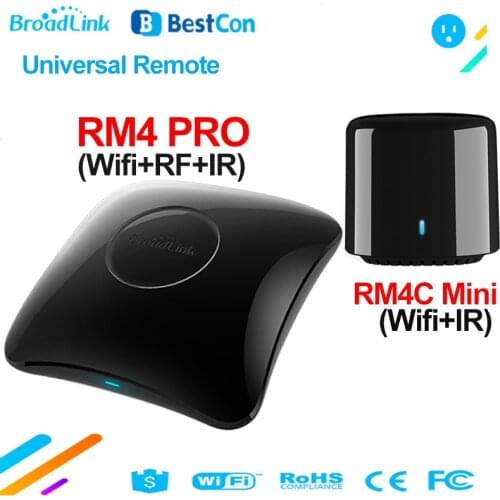 BroadLink RM4 PRO WiFi RF IR Remote Control BestCon RM4C Mini IR Wifi Smart Home Remote Controller Work With Alexa Google Home