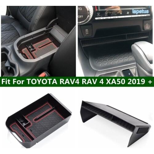 Lapetus Central Control Storage Pallet Armrest Container Multifunction Box Cover For TOYOTA RAV4 RAV 4 XA50 2019 2020 2021