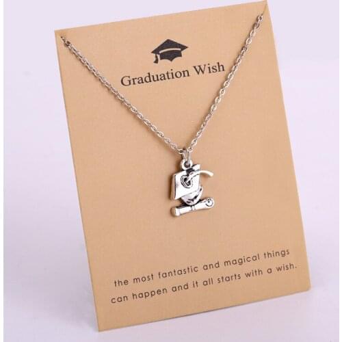 Senior Graduate Compass Chain Necklaces Women Graduation Gift School Leavers Necklace Jewelry Drop Shipping