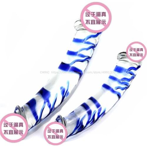 CW0209 Huge Double Head Glass Dildo Vaginal Massager for Lesbian Sex Toy Products 1Kg