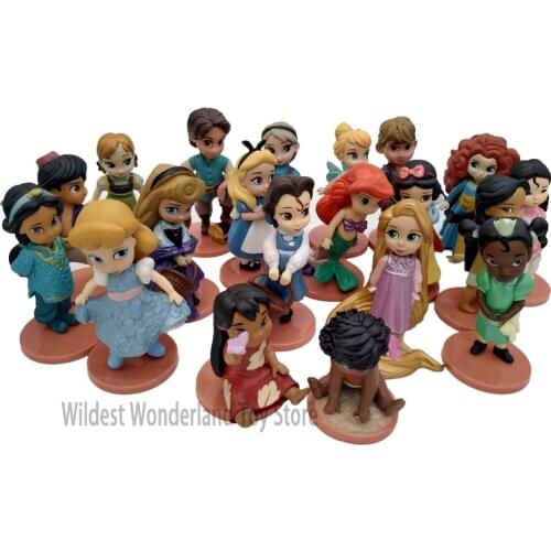 Disney Princess Action Figures Toys Rapunzel Snow Cinderella White Snow Fairy Rapunzel Doll Decoration Children Gift