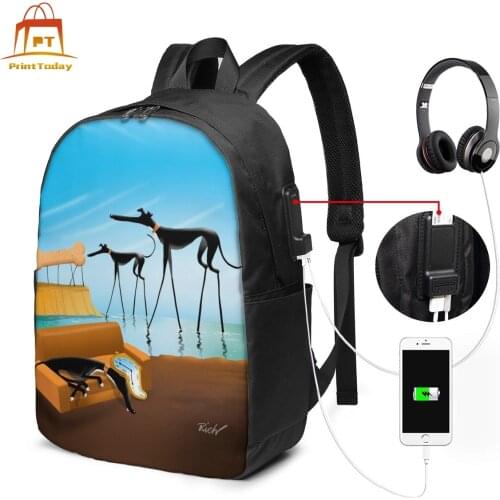 Greyhound Backpack Greyhound Backpacks Teenage Sports Bag Print Trending Multifunction Men - Women Bags