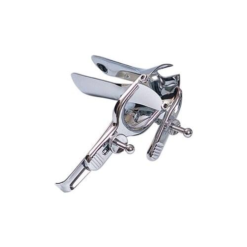 Happygo,Vaginal Speculum Dilator OB/GYN Instruments Genitals Sexy Peep Mirror Medical Stainless Steel Medical Themed Device Toys