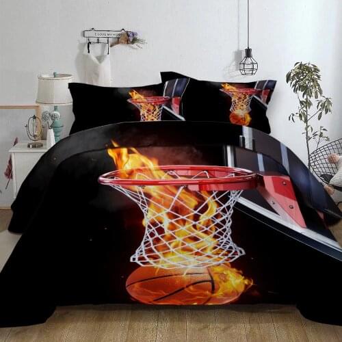 Basketball Hall Printed Bedding Set Sport Game Queen King Duvet Cover Set Single Twin Full Bedclothes For Child Kid Boy Teen