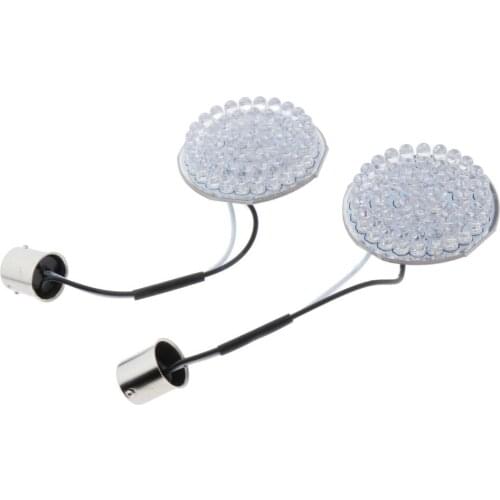 2pcs Red Motorcycle Turn Signal Running Lights Bullet LED Turn Signal Indicator Lights Panel for Harley Model