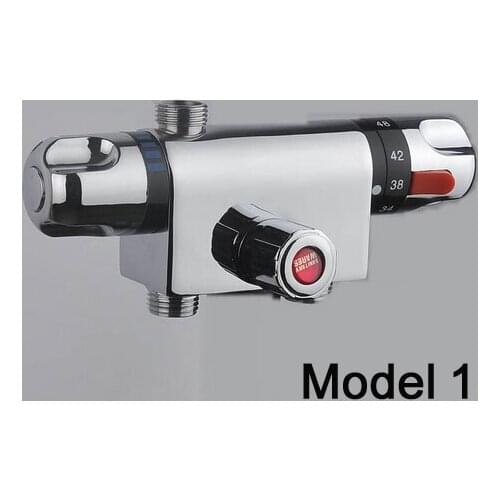 Copper thermostatic mixing valve faucet hot and cold shower concealed bathroom faucet TR517